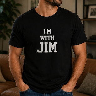Grappige Persoonlijke Aangepaste Ik Ben Bij Jim Ve T-shirt