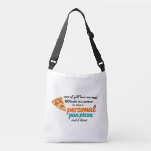 Grappige Persoonlijke Pan Pizza Retro Lezen Crossbody Tas