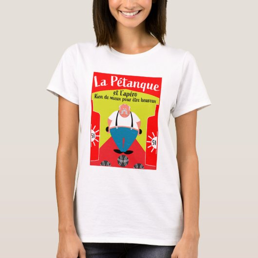 grappige Pertanque cadeaus T-Shirt (Voorkant)
