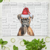 Grappige Pet Lover Vakantie Boxer Hond Kerstmis Theedoek (Gevouwen)
