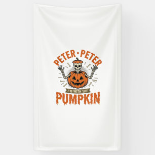 Grappige Peter Peter Pompoen Halloween Skelet Shir Spandoek