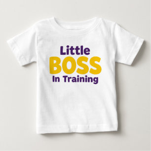 Grappige Peuter Baas Schattige Baby Uitdrukking