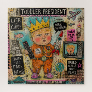 Grappige Peuter President Cartoon Collage Legpuzzel