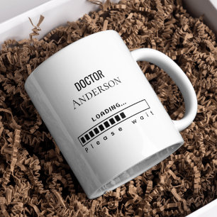 Grappige PhD Afstudeer Doctor Naam Laden Koffiemok