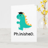 Grappige PhD afstuderen kaarten (Gele Bloem)