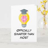 Grappige PhD afstuderen kaarten (Gele Bloem)