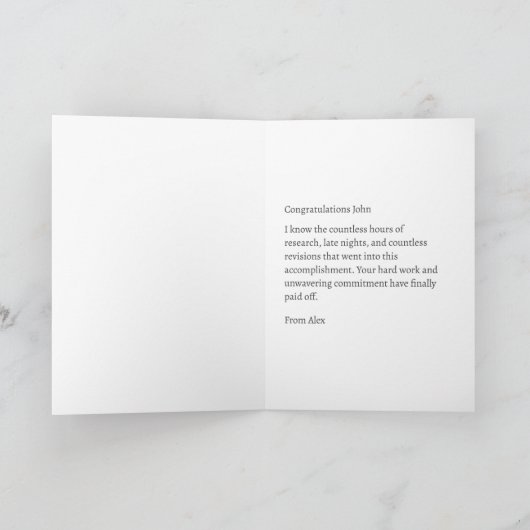 Grappige PhD afstuderen kaarten (Binnen)