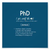 grappige phd-definitie foto afdruk (Voorkant)