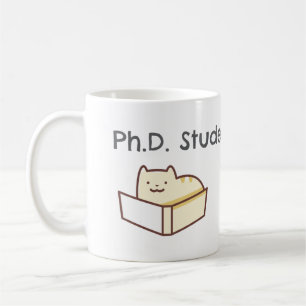 Grappige PhD Student Mok-Schattigee Cat-Academisch Koffiemok