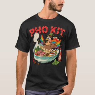 Grappige Pho Kit Kalkoen Bowl Op Dankbare Dag Voor T-shirt