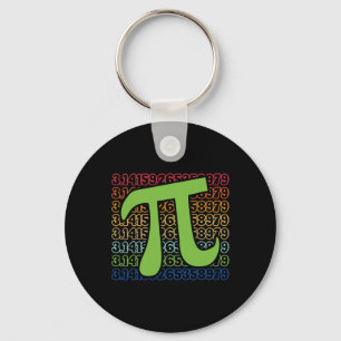 Grappige Pi-dag 3.14 Pi-symbool spiraal nummer wis Sleutelhanger