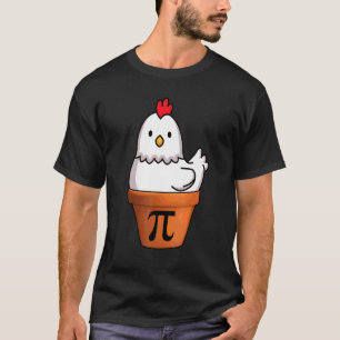 Grappige Pi Dag Kip Pot Pi Wiskunde 3 14 T-shirt