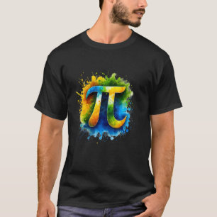 Grappige Pi-dag Kleurrijke Wiskunde Pi-symbool 3.1 T-shirt