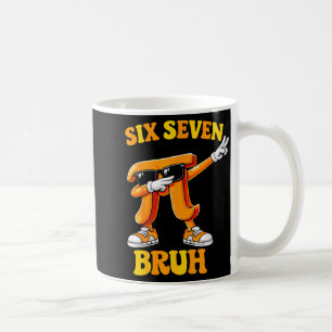 Grappige Pi-dag zes zeven bruh 6 7 wiskunde meme k Koffiemok