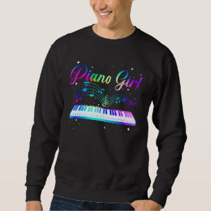 Grappige Piano Art voor Meisjes Vrouwen Muzikaal T Trui
