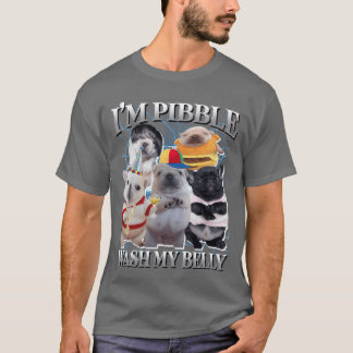 Grappige Pibble Hond Meme Brainrot Was Mijn Buik T-shirt
