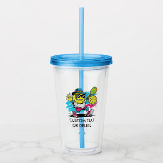 grappige pickleball acryl drinkbeker
