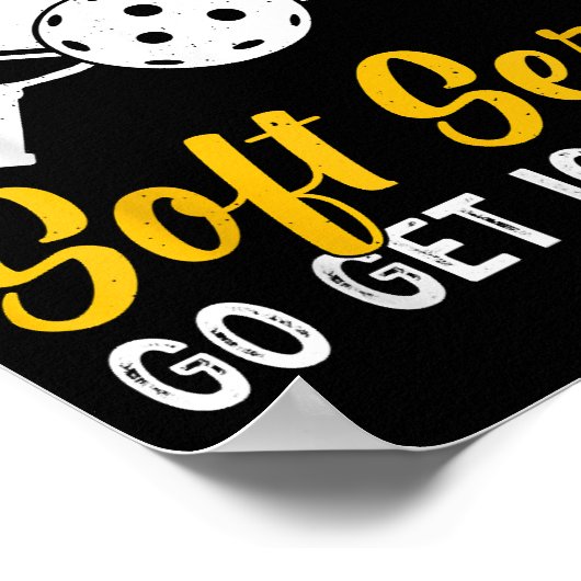 Grappige pickleball als je een zachte server wilt poster (Hoek)