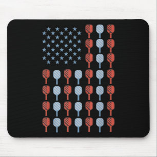 Grappige Pickleball Amerikaanse Vlag USA Mannen Vr Muismat