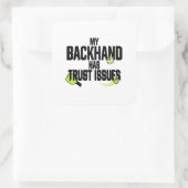 Grappige Pickleball Backhand Sticker (Tas)