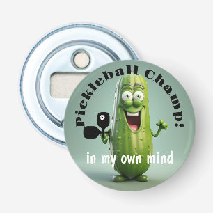 Grappige Pickleball Champ flesopener Button Flesopener