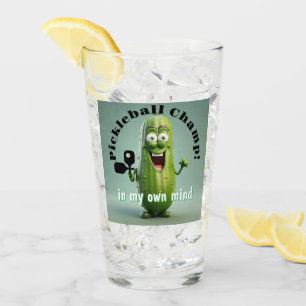 Grappige Pickleball Champ Glass Tumbler