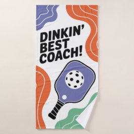 Grappige Pickleball Dinkin' Beste coach Sport Badhanddoek