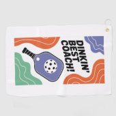Grappige Pickleball Dinkin' Beste coach Sport Golfhanddoek (Horizontaal)