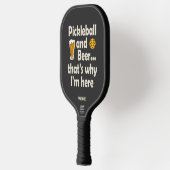 Grappige pickleball en bier, daarom ben ik hier pickleball paddle (Links)