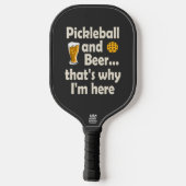 Grappige pickleball en bier, daarom ben ik hier pickleball paddle (Achterkant)