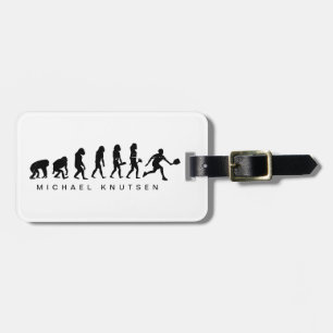 Grappige Pickleball Evolution gepersonaliseerd Bagagelabel