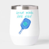 Grappige Pickleball Great Minds Dink Alike Humor (Achterkant)