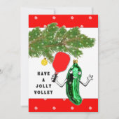 Grappige Pickleball Kerstkaart (Voorkant)