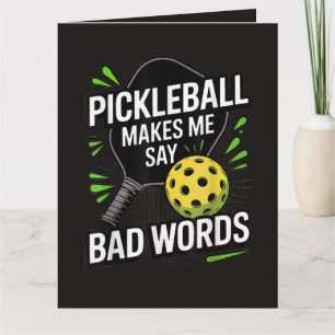 Grappige Pickleball Laat Me Slechte Woorden Zeggen Bedankkaart