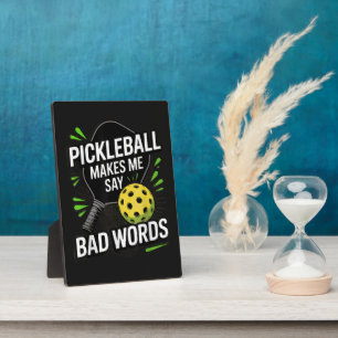 Grappige Pickleball Laat Me Slechte Woorden Zeggen Fotoplaat