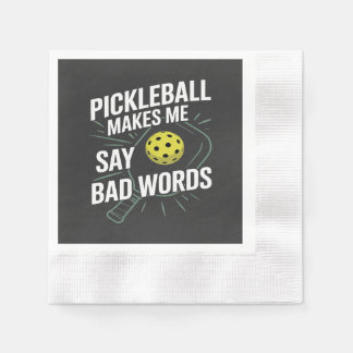 grappige pickleball laat me slechte woorden zeggen servet