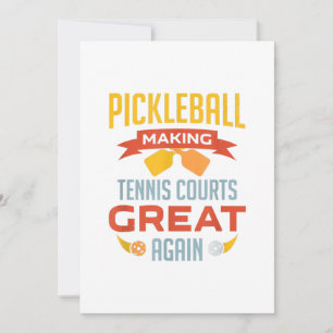 grappige pickleball maakt tennisrechtbanken weer g bedankkaart