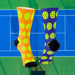 Grappige Pickleball Oneven Blauw Oranje Sokken