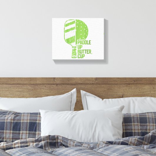 Grappige pickleball paddle up boterkop canvas afdruk (Insitu (Slaapkamer))