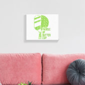 Grappige pickleball paddle up boterkop canvas afdruk (Insitu (Woonkamer))