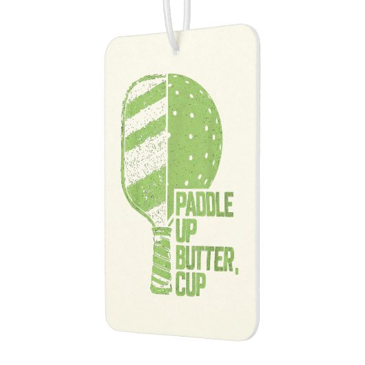 Grappige pickleball paddle up boterkop luchtverfrisser (Links)
