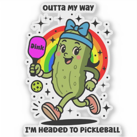Grappige Pickleball - Pickleball Humor Sticker (Voorkant)