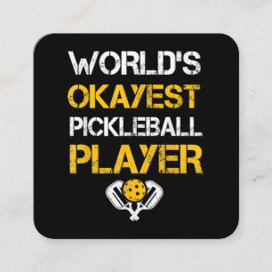 Grappige Pickleball Player Paddle - Pickleballing Vierkante Visitekaartje