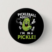 Grappige-Pickleball Ronde Button 5,7 Cm (Voorkant)