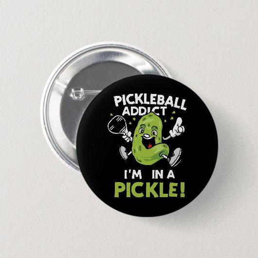 Grappige-Pickleball Ronde Button 5,7 Cm (Voorkant /achterkant)