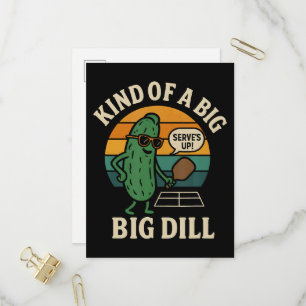 Grappige Pickleball Sociale Club Big Dill Uitnodiging Briefkaart