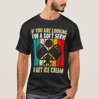 Grappige Pickleball Soft Serve Ice Cream Picklebal T-shirt