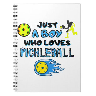Grappige Pickleball Speler Gewoon Een Jongen Die V Notitieboek