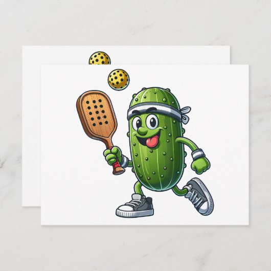 Grappige Pickleball speler Paddleball Lover Feestdagenkaart (Voorkant / Achterkant)