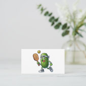 Grappige Pickleball speler Paddleball Lover Visitekaartje (Staand voorkant)